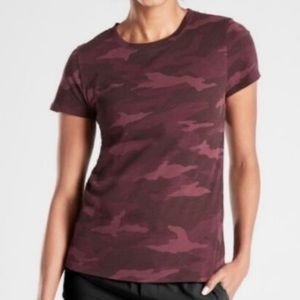 Athleta Daily Red Camo Tee
